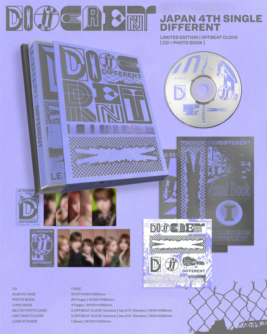 Amazon.com: LE-SSERAFIM - JAPAN 4th Single Album Different